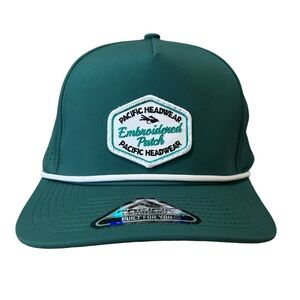 NEW Pacific Headwear embroidered patch green Hat Snapback Mesh One Size cap rope